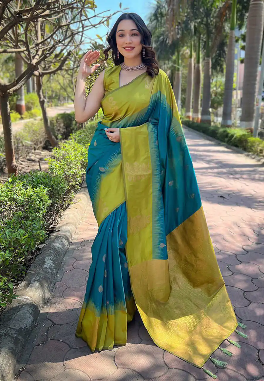 KPR 221 Blue Soft Lichi Silk Saree Perfect for Wedding, Party, Raksha Bandhan, Sangeet, Eid – . Get it for ₹1449. Delivery 4-6 Working Days. | Sarees, Bollywood Sarees, Creative Sarees, Designer Sarees, Embroidered Sarees, Ethnic Saree, Modern Digital sarees, Party Wear Sarees