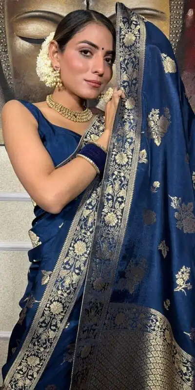 KPR 226 Blue Soft Lichi Silk Saree Perfect for Wedding, Party, Raksha Bandhan, Sangeet, Eid – . Get it for ₹1399. Delivery 4-6 Working Days. | Sarees, Bollywood Sarees, Creative Sarees, Designer Sarees, Embroidered Sarees, Ethnic Saree, Modern Digital sarees, Party Wear Sarees