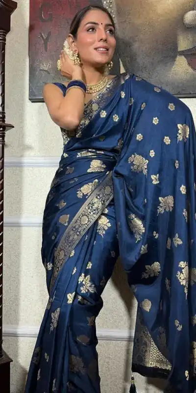 KPR 226 Blue Soft Lichi Silk Saree Perfect for Wedding, Party, Raksha Bandhan, Sangeet, Eid – . Get it for ₹1399. Delivery 4-6 Working Days. | Sarees, Bollywood Sarees, Creative Sarees, Designer Sarees, Embroidered Sarees, Ethnic Saree, Modern Digital sarees, Party Wear Sarees
