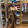 ST 1155 Brown in Fandy Satin Lace Work & Embroidery Work Saree . Special Price ₹2149. Delivery 4-6 Working Days. Shop now. | Sarees, Bollywood Sarees, Creative Sarees, Designer Sarees, Embroidered Sarees, Ethnic Saree, Modern Digital sarees, Party Wear Sarees