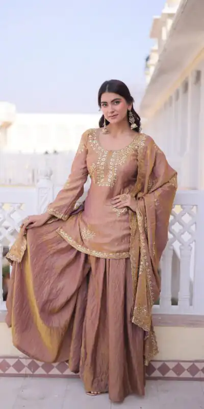 KA 1229 Brown Fendi Crush Salwar Suit Perfect for Wedding, Party, Onam, Temple Visit, Traditional Day – . Best Price ₹2399. Delivery 4-6 Working Days. | Jump Suits, Salwar suit, Casual Suits, Creative suits, Designer Suits, Palazzo Suits, Party Wear Suits, Patiala Suits, Straight Suits