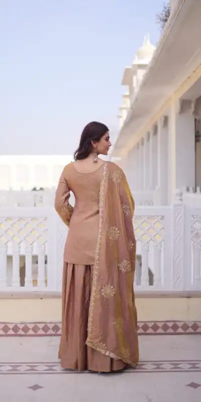 KA 1229 Brown Fendi Crush Salwar Suit Perfect for Wedding, Party, Onam, Temple Visit, Traditional Day – . Best Price ₹2399. Delivery 4-6 Working Days. | Jump Suits, Salwar suit, Casual Suits, Creative suits, Designer Suits, Palazzo Suits, Party Wear Suits, Patiala Suits, Straight Suits