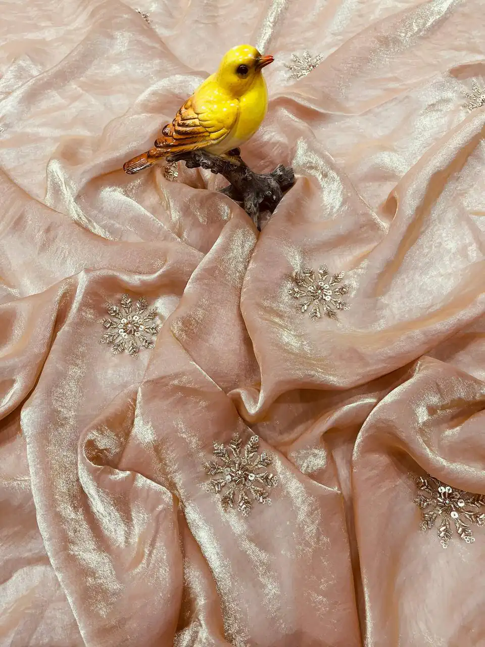 BT 3142 Cream Fandy Satin Silk Saree Perfect for Wedding, Party, Karwa Chauth, Reception, Pooja – . Festive Deal ₹1999. Delivery 4-6 Working Days. | Sarees, Bollywood Sarees, Creative Sarees, Designer Sarees, Embroidered Sarees, Ethnic Saree, Modern Digital sarees, Party Wear Sarees