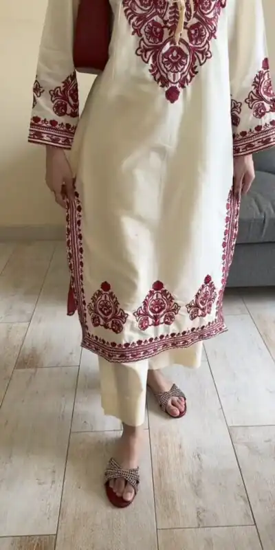 DC 108 Cream Color Natural Crep Salwar Suit with Embroidery Work. Wedding, Party, Festive, Best Price ₹1849. Delivery 4-6 Working Days. Shop now. | Jump Suits, Salwar suit, Casual Suits, Creative suits, Designer Suits, Palazzo Suits, Party Wear Suits, Patiala Suits, Straight Suits