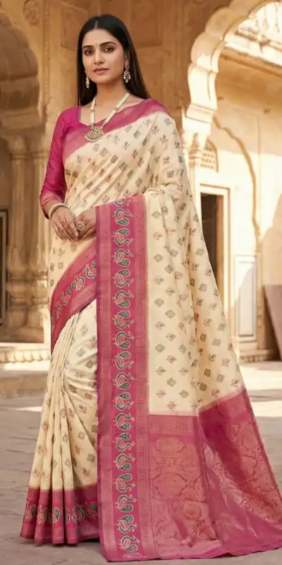MB 6134 Cream in Color Pochampalli Silk Lace Work & Zari Work Saree . Get it for ₹2099. Delivery 4-6 Working Days. Shop now. | Sarees, Bollywood Sarees, Creative Sarees, Designer Sarees, Embroidered Sarees, Ethnic Saree, Modern Digital sarees, Party Wear Sarees