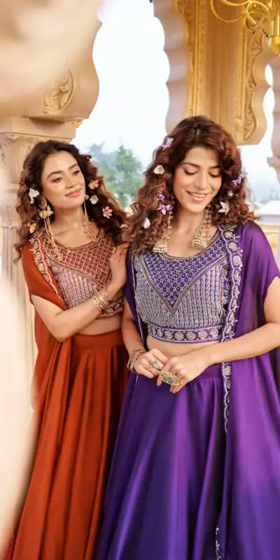 Ram 155 Dark Purple in Color Rangoli Silk Embroidery Work Lehenga Choli . Exclusive Offer ₹3249. Delivery 4-6 Working Days. Shop now. | Lehenga, Bollywood Lehenga, Creative Lehenga, Designer Lehenga, Embroidered Lehenga, Party Wear Lehenga