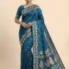 MB 213 Firozi Color Zari Work & Lace Work Saree in Banarasi Soft. Grab it for ₹1899. Delivery 4-6 Working Days .Online Shop now. | Sarees, Bollywood Sarees, Creative Sarees, Designer Sarees, Embroidered Sarees, Ethnic Saree, Modern Digital sarees, Party Wear Sarees