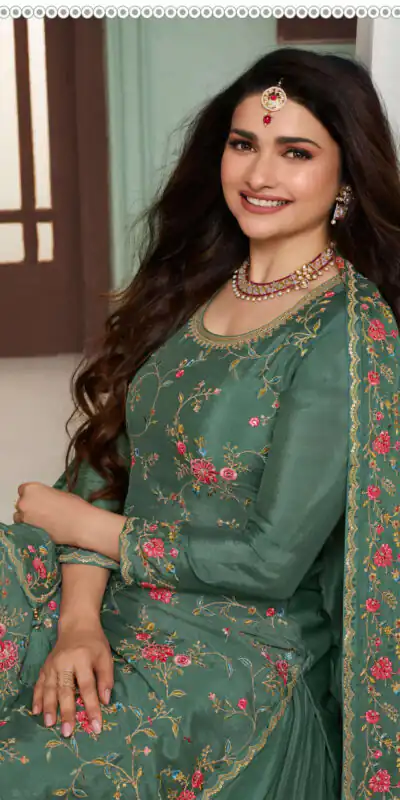 FC AVANTI 66301 Green Chinon Salwar Suit Perfect for Wedding, Party, Traditional Day, Durga Puja, Makar Sankranti – . Get it for ₹3049. Delivery 4-6 Wor | Jump Suits, Salwar suit, Casual Suits, Creative suits, Designer Suits, Palazzo Suits, Party Wear Suits, Patiala Suits, Straight Suits