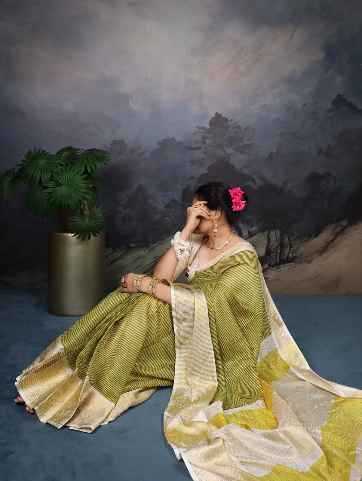 YNF 7403 Green Color Jacquard Chex Zari Weaving Work Saree Casual, Wedding, Festive, Events . Expected Delivery  4-6 Working Days @1499/- only                                                                                                                                             | Sarees, Bollywood Sarees, Creative Sarees, Designer Sarees, Embroidered Sarees, Ethnic Saree, Modern Digital sarees, Party Wear Sarees
