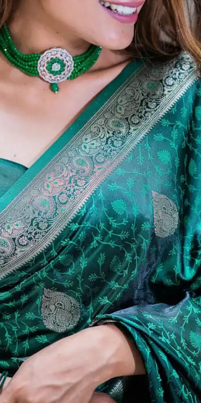 KPR 252 Green in Soft Lichi Silk Lace Work & Lace Border Saree. Affordable Price ₹1449. Delivery 4-6 Working Days. Shop now. | Sarees, Bollywood Sarees, Creative Sarees, Designer Sarees, Embroidered Sarees, Ethnic Saree, Modern Digital sarees, Party Wear Sarees