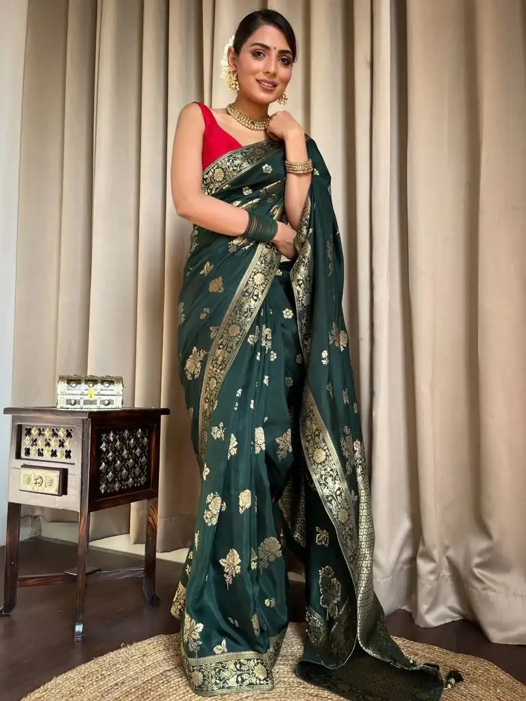 KPR 226 Green Soft Lichi Silk Saree Perfect for Wedding, Party, Raksha Bandhan, Sangeet, Eid – . Get it for ₹1399. Delivery 4-6 Working Days. | Sarees, Bollywood Sarees, Creative Sarees, Designer Sarees, Embroidered Sarees, Ethnic Saree, Modern Digital sarees, Party Wear Sarees