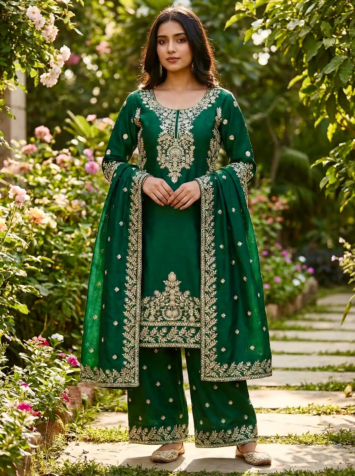 SRK 5316 Green Organza Silk Salwar Suit Perfect for Wedding, Party, Makar Sankranti, Eid, Durga Puja – . Affordable Price ₹2149. Delivery 4-6 Workin | Jump Suits, Salwar suit, Casual Suits, Creative suits, Designer Suits, Palazzo Suits, Party Wear Suits, Patiala Suits, Straight Suits