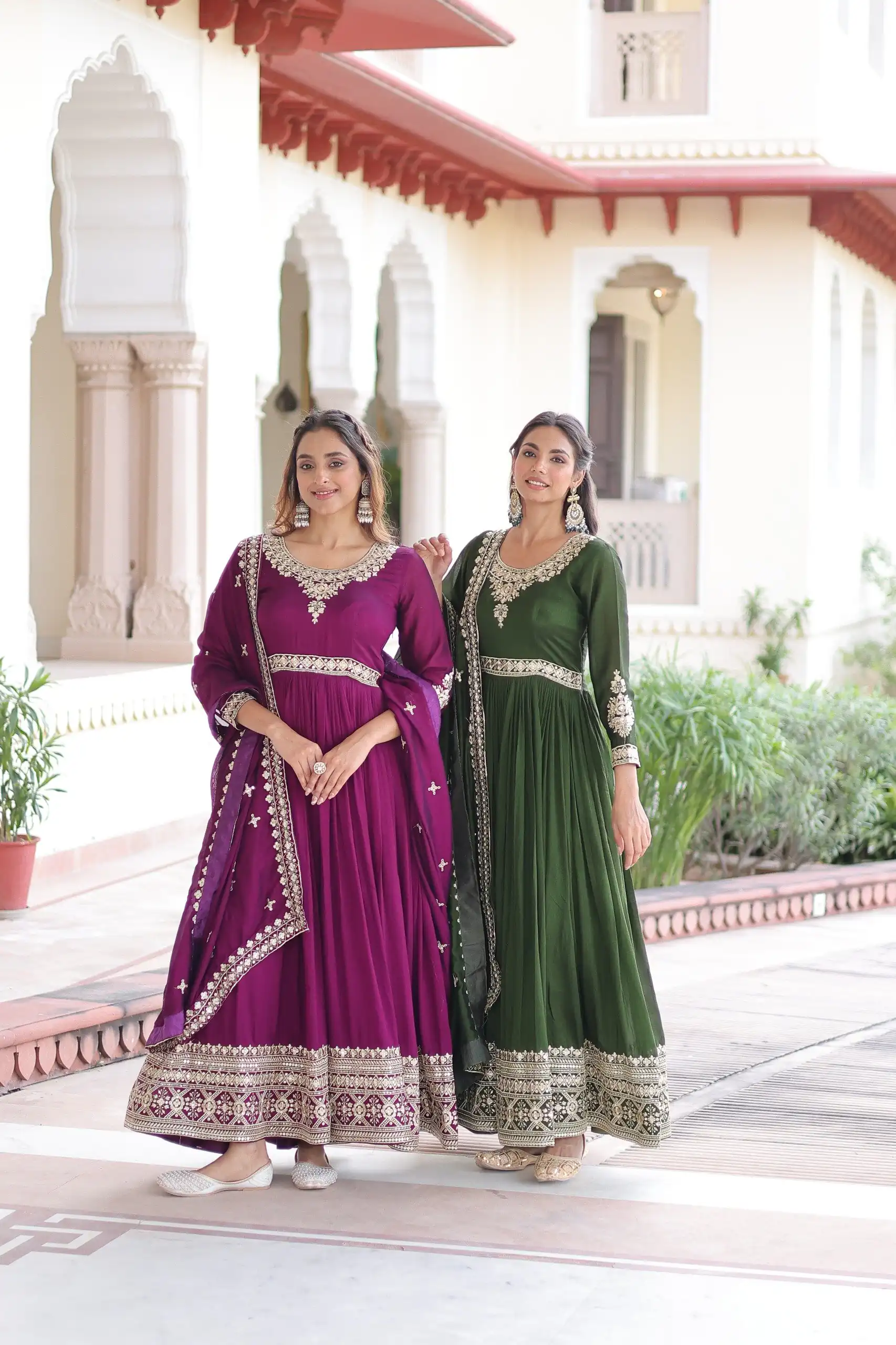 KA 1215 Green Vichitra Silk Gown Perfect for Wedding, Party, Holi, Anniversary, Mehendi –. Grab it for ₹2449. Delivery 4-6 Working Days. Shop now. | Gowns, Bollywood Gowns, Creative Gowns, Designer Gowns, Embroidered Gowns, Party Wear Gowns