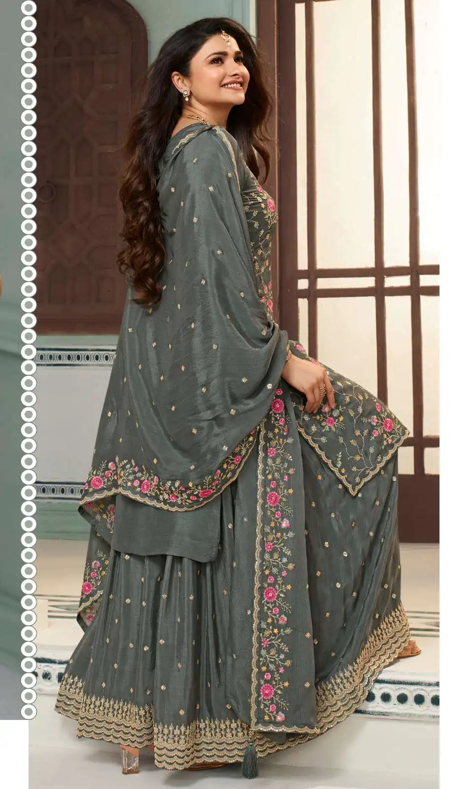 FC AVANTI 66301 Grey Chinon Salwar Suit Perfect for Wedding, Party, Traditional Day, Durga Puja, Makar Sankranti – . Get it for ₹3049. Delivery 4-6 Wor | Jump Suits, Salwar suit, Casual Suits, Creative suits, Designer Suits, Palazzo Suits, Party Wear Suits, Patiala Suits, Straight Suits