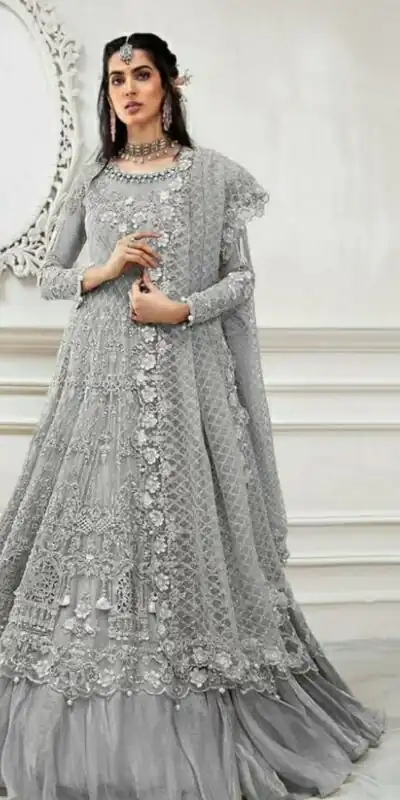 FC 108 Grey in Heavy Net Stone Work & Embroidery Work Salwar Suit . Get it for ₹2149. Delivery 4-6 Working Days. Shop now. | Jump Suits, Salwar suit, Casual Suits, Creative suits, Designer Suits, Palazzo Suits, Party Wear Suits, Patiala Suits, Straight Suits