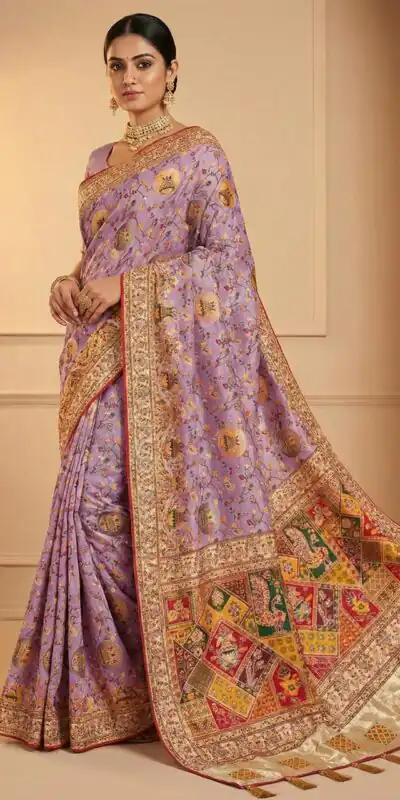MS 547 Lavender with Lace Work & Zari Work. Soft Pashmina Saree Exclusive Offer ₹2999. Delivery 4-6 Working Days. Shop now. | Sarees, Bollywood Sarees, Creative Sarees, Designer Sarees, Embroidered Sarees, Ethnic Saree, Modern Digital sarees, Party Wear Sarees