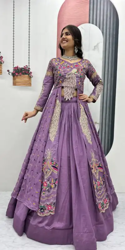 PC 528 Lavender Color Vichitra Sequence Work Lehenga Choli Designer Work. Grab it for ₹2649. Delivery 4-6 Working Days. Shop now. | Lehenga, Bollywood Lehenga, Creative Lehenga, Designer Lehenga, Embroidered Lehenga, Party Wear Lehenga