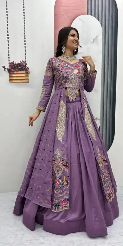 PC 528 Lavender Color Vichitra Sequence Work Lehenga Choli Designer Work. Grab it for ₹2649. Delivery 4-6 Working Days. Shop now. | Lehenga, Bollywood Lehenga, Creative Lehenga, Designer Lehenga, Embroidered Lehenga, Party Wear Lehenga