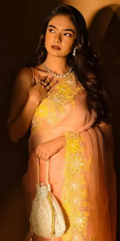 BT 437 Light Peach Color Soft Organza Saree with Lace Work & Zari Work. Best Price ₹1699. Delivery 4-6 Working Days. Shop now. | Sarees, Bollywood Sarees, Creative Sarees, Designer Sarees, Embroidered Sarees, Ethnic Saree, Modern Digital sarees, Party Wear Sarees