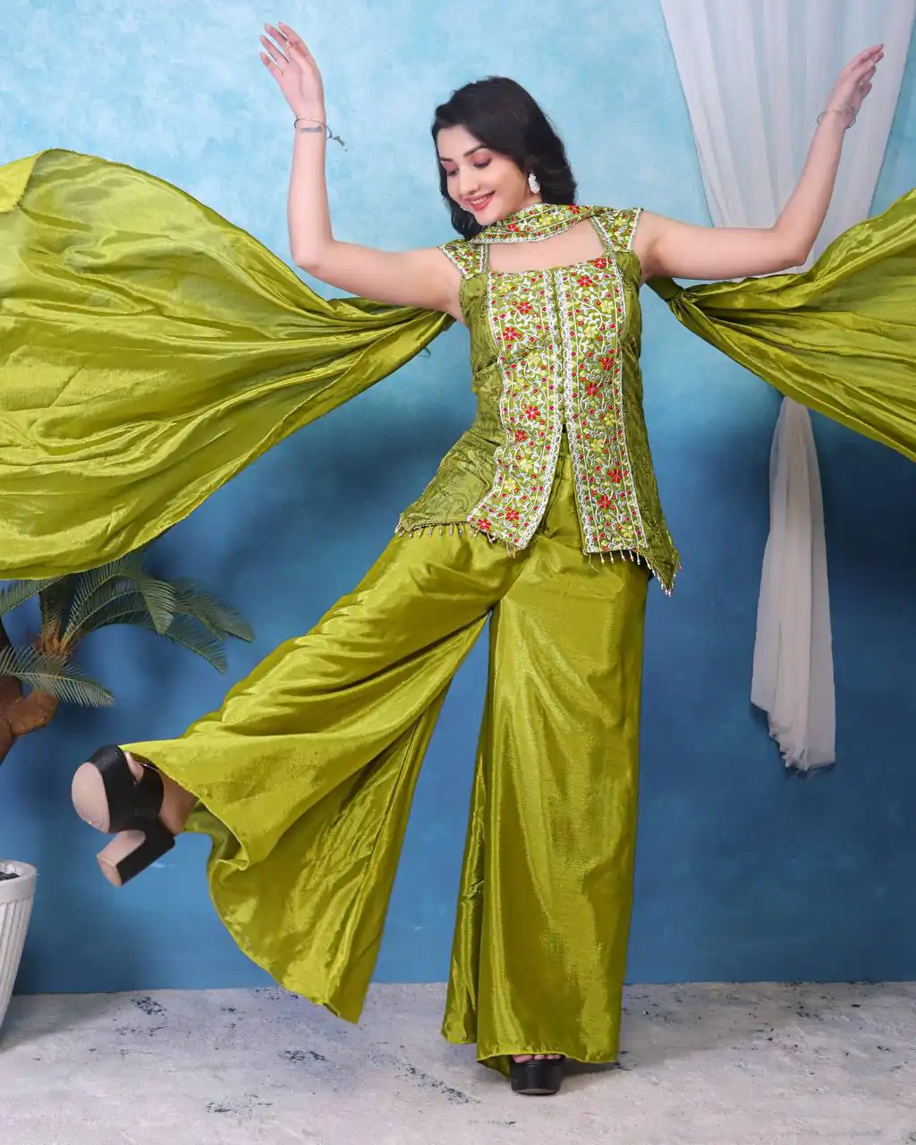 BB 16 Lime Yellow Chinon Salwar Suit Perfect for Wedding, Party, Baby Shower, Sangeet, Family Gatherings – . Grab it for ₹2099. Delivery 4-6 Wor | Jump Suits, Salwar suit, Casual Suits, Creative suits, Designer Suits, Palazzo Suits, Party Wear Suits, Patiala Suits, Straight Suits