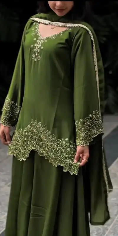 VLM 281 Mahendi in Chinon Silk Embroidery Work & Lace Work Salwar Suit . Special Price ₹1899. Delivery 4-6 Working Days. Shop now. | Jump Suits, Salwar suit, Casual Suits, Creative suits, Designer Suits, Palazzo Suits, Party Wear Suits, Patiala Suits, Straight Suits