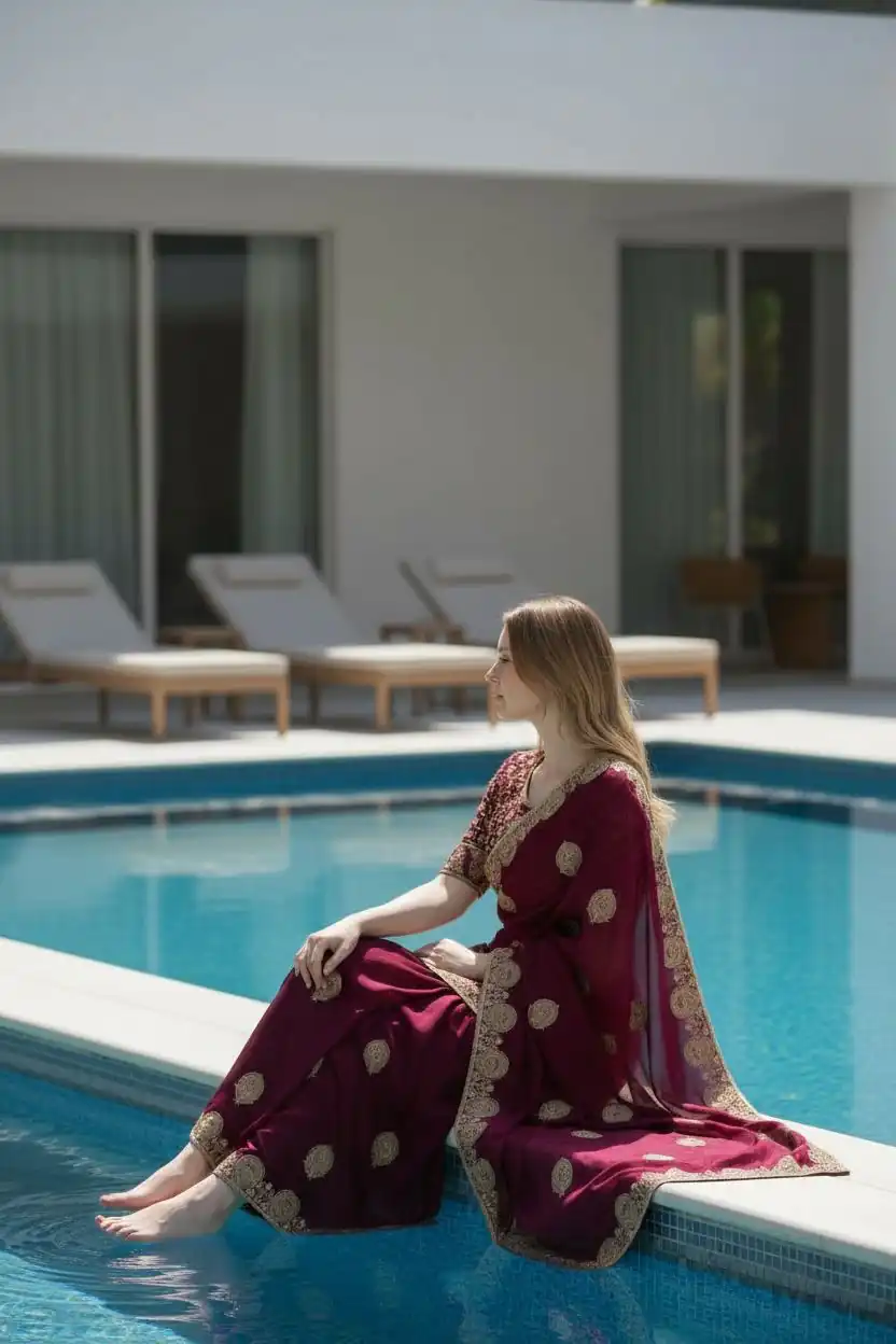 BT 442 Maroon in Fandy Satin Silk. Embroidery Work & Zari Work Saree Affordable Price ₹1999. Delivery 4-6 Working Days. Shop now. | Sarees, Bollywood Sarees, Creative Sarees, Designer Sarees, Embroidered Sarees, Ethnic Saree, Modern Digital sarees, Party Wear Sarees