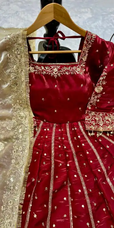 VLM 313 Maroon JC Silk Gown. Perfect for Wedding, Party, Sangeet, Baisakhi, Diwali β Introductory Price βΉ2599. Delivery 4-6 Working Days. Shop now. | Gowns, Bollywood Gowns, Creative Gowns, Designer Gowns, Embroidered Gowns, Party Wear Gowns