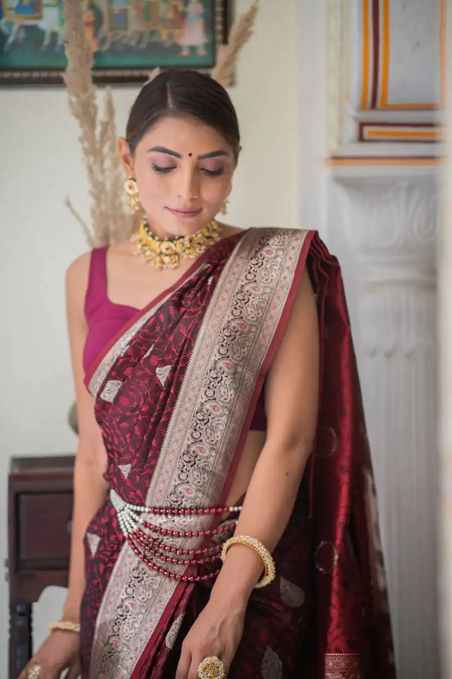 KPR 252 Maroon in Soft Lichi Silk Lace Work & Lace Border Saree. Affordable Price ₹1449. Delivery 4-6 Working Days. Shop now. | Sarees, Bollywood Sarees, Creative Sarees, Designer Sarees, Embroidered Sarees, Ethnic Saree, Modern Digital sarees, Party Wear Sarees