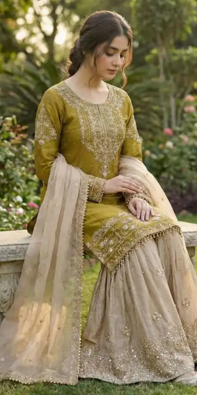 SR 1694 Mustered Organza Silk Salwar Suit with Embroidery Work & Lace Work. Exclusive Offer ₹1999. Delivery 4-6 Working Days. Shop now. | Jump Suits, Salwar suit, Casual Suits, Creative suits, Designer Suits, Palazzo Suits, Party Wear Suits, Patiala Suits, Straight Suits