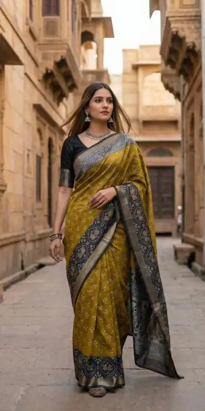 MB 6135 Mustered Color Pochampalli Silk Zari Woven Work Saree t. Grab it for ₹2049. Delivery 4-6 Working Days .Online Shop now. | Sarees, Bollywood Sarees, Creative Sarees, Designer Sarees, Embroidered Sarees, Ethnic Saree, Modern Digital sarees, Party Wear Sarees