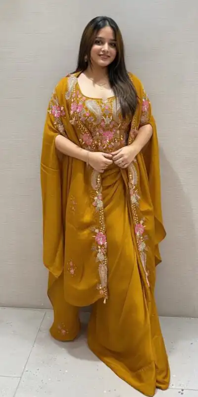 BE 425 Mustered Color Rangoli Silk Dhoti Suit with Embroidery Work. Best Price ₹1999. Delivery 4-6 Working Days. Shop now. | Jump Suits, Salwar suit, Casual Suits, Creative suits, Designer Suits, Palazzo Suits, Party Wear Suits, Patiala Suits, Straight Suits