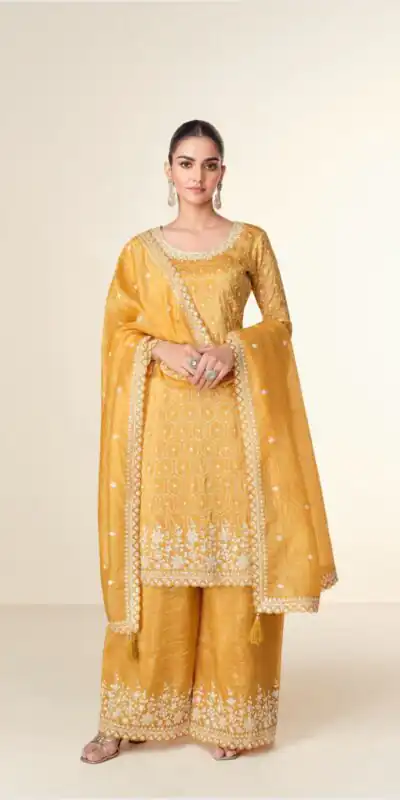 FC ISHITAA Mustered in Tissue Crush Embroidery Work Salwar Suit . Festive Deal ₹3299. Delivery 4-6 Working Days. Shop now. | Jump Suits, Tops & Bottoms, Track Suits, Salwar suit, Casual Suits, Creative suits, Designer Suits, Palazzo Suits, Party Wear Suits, Patiala Suits, Straight Suits, Trendy Wear