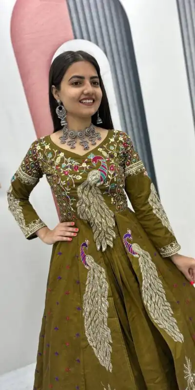 PC 528 Mustered Vichitra Sequence Work Lehenga Choli Designer Work. Grab it for ₹2649. Delivery 4-6 Working Days. Shop now. | Lehenga, Bollywood Lehenga, Creative Lehenga, Designer Lehenga, Embroidered Lehenga, Party Wear Lehenga