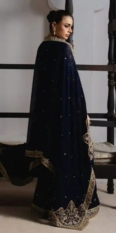 LG 2061 Navy Blue Organza Silk Salwar Suit with Embroidery Work. Exclusive Offer ₹2499. Delivery 4-6 Working Days. Shop now. | Jump Suits, Salwar suit, Casual Suits, Creative suits, Designer Suits, Palazzo Suits, Party Wear Suits, Patiala Suits, Straight Suits