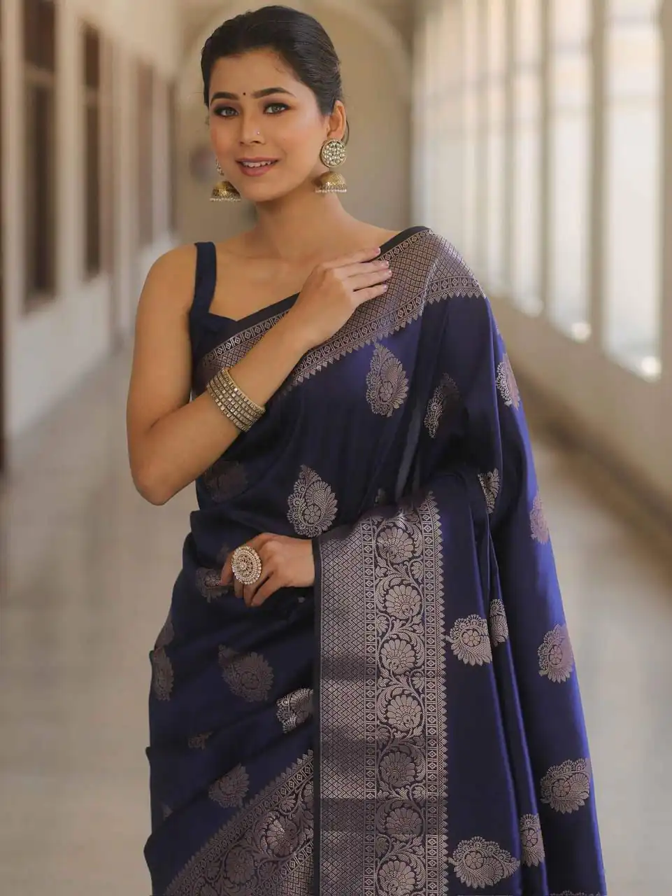 KPR 275 Navy Blue Soft Lichi Silk Saree Perfect for Wedding, Party, Raksha Bandhan, Sangeet, Eid – . Get it for ₹1349. Delivery 4-6 Working Days. | Sarees, Bollywood Sarees, Creative Sarees, Designer Sarees, Embroidered Sarees, Ethnic Saree, Modern Digital sarees, Party Wear Sarees