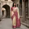 MB 6135 Off White Color Pochampalli Silk Zari Woven Work Saree t. Grab it for ₹2049. Delivery 4-6 Working Days .Online Shop now. | Sarees, Bollywood Sarees, Creative Sarees, Designer Sarees, Embroidered Sarees, Ethnic Saree, Modern Digital sarees, Party Wear Sarees