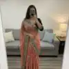 NC 5534 Peach Moss Silk Saree Perfect for Wedding, Party, Ganesh Chaturthi, Karwa Chauth, Haldi – . Introductory Price ₹2049. Delivery 4-6 Working Days. | Sarees, Bollywood Sarees, Creative Sarees, Designer Sarees, Embroidered Sarees, Ethnic Saree, Modern Digital sarees, Party Wear Sarees