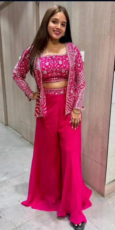 BB 13 Pink Chinon Silk Salwar Suit with Embroidery Work. Wedding, Party, Festive, Events Special Price ₹2399. Delivery 4-6 Working Days. Shop now. | Jump Suits, Salwar suit, Casual Suits, Creative suits, Designer Suits, Palazzo Suits, Party Wear Suits, Patiala Suits, Straight Suits