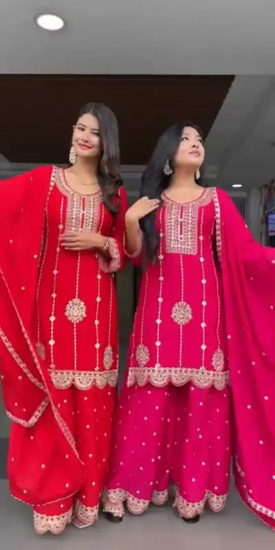 KD 1560 Pink Color Faux Georgette Salwar Suit with Thread Embroidery. Special Price ₹2049. Delivery 4-6 Working Days. Shop now. | Jump Suits, Tops & Bottoms, Track Suits, Salwar suit, Casual Suits, Creative suits, Designer Suits, Palazzo Suits, Party Wear Suits, Patiala Suits, Straight Suits, Trendy Wear