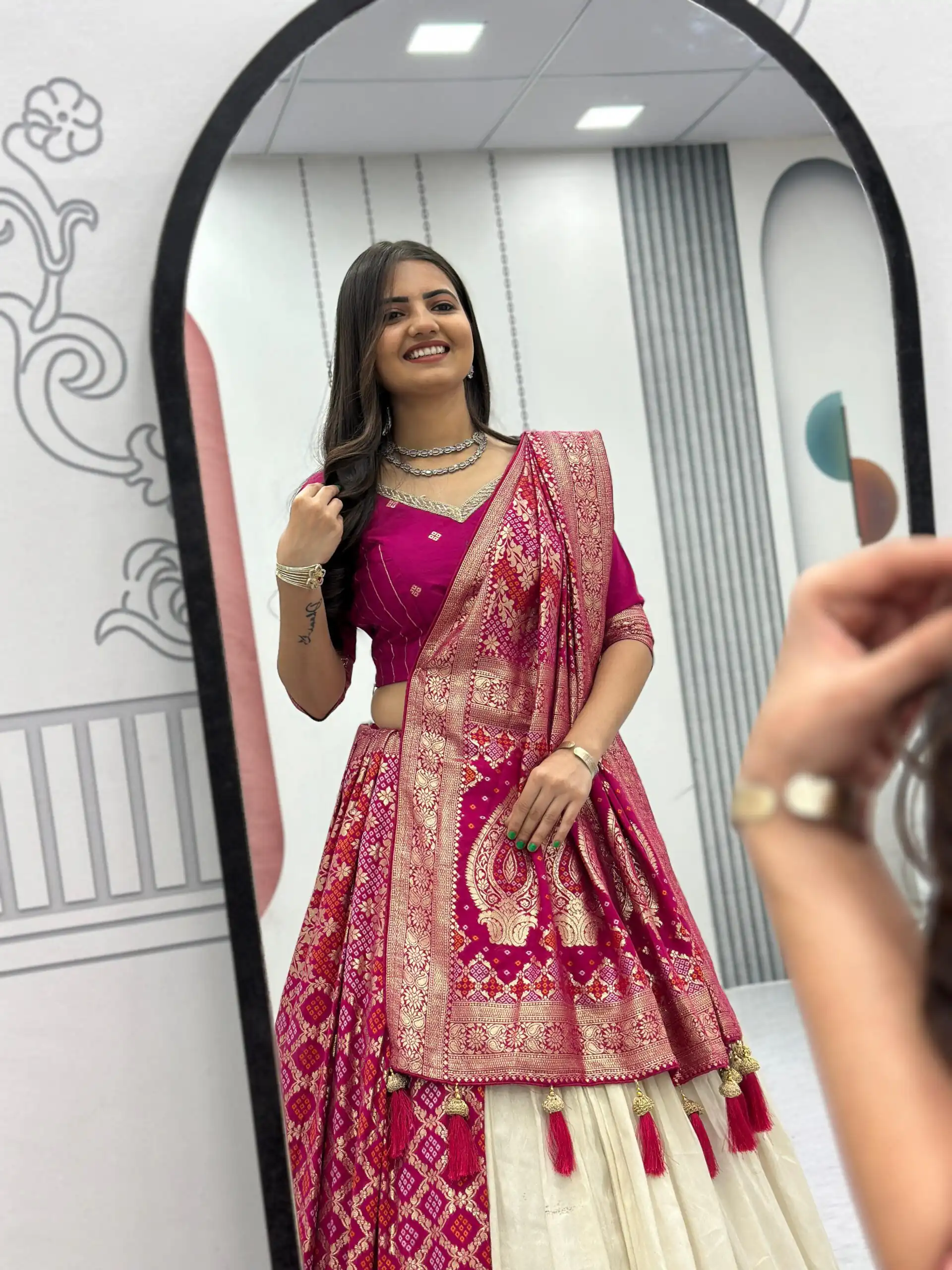 PC 560 Pink in Jacquard Silk Designer Work Lehenga Choli . Introductory Price ₹3249. Delivery 4-6 Working Days. Shop now. | Lehenga, Bollywood Lehenga, Creative Lehenga, Designer Lehenga, Embroidered Lehenga, Party Wear Lehenga