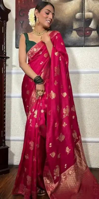 KPR 226 Pink Soft Lichi Silk Saree Perfect for Wedding, Party, Raksha Bandhan, Sangeet, Eid – . Get it for ₹1399. Delivery 4-6 Working Days. | Sarees, Bollywood Sarees, Creative Sarees, Designer Sarees, Embroidered Sarees, Ethnic Saree, Modern Digital sarees, Party Wear Sarees