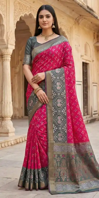 MB 6135 Pink Color Pochampalli Silk Zari Woven Work Saree t. Grab it for ₹2049. Delivery 4-6 Working Days .Online Shop now. | Sarees, Bollywood Sarees, Creative Sarees, Designer Sarees, Embroidered Sarees, Ethnic Saree, Modern Digital sarees, Party Wear Sarees