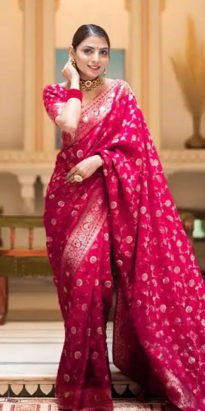 KPR 208 Pink in Color Soft Lichi Silk Designer Work Saree . Available at ₹1399 only. Delivery 4-6 Working Days. Shop now. | Sarees, Bollywood Sarees, Creative Sarees, Designer Sarees, Embroidered Sarees, Ethnic Saree, Modern Digital sarees, Party Wear Sarees