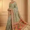 MS 547 Pista Color with Lace Work & Zari Work. Soft Pashmina Saree Exclusive Offer ₹2999. Delivery 4-6 Working Days. Shop now. | Sarees, Bollywood Sarees, Creative Sarees, Designer Sarees, Embroidered Sarees, Ethnic Saree, Modern Digital sarees, Party Wear Sarees