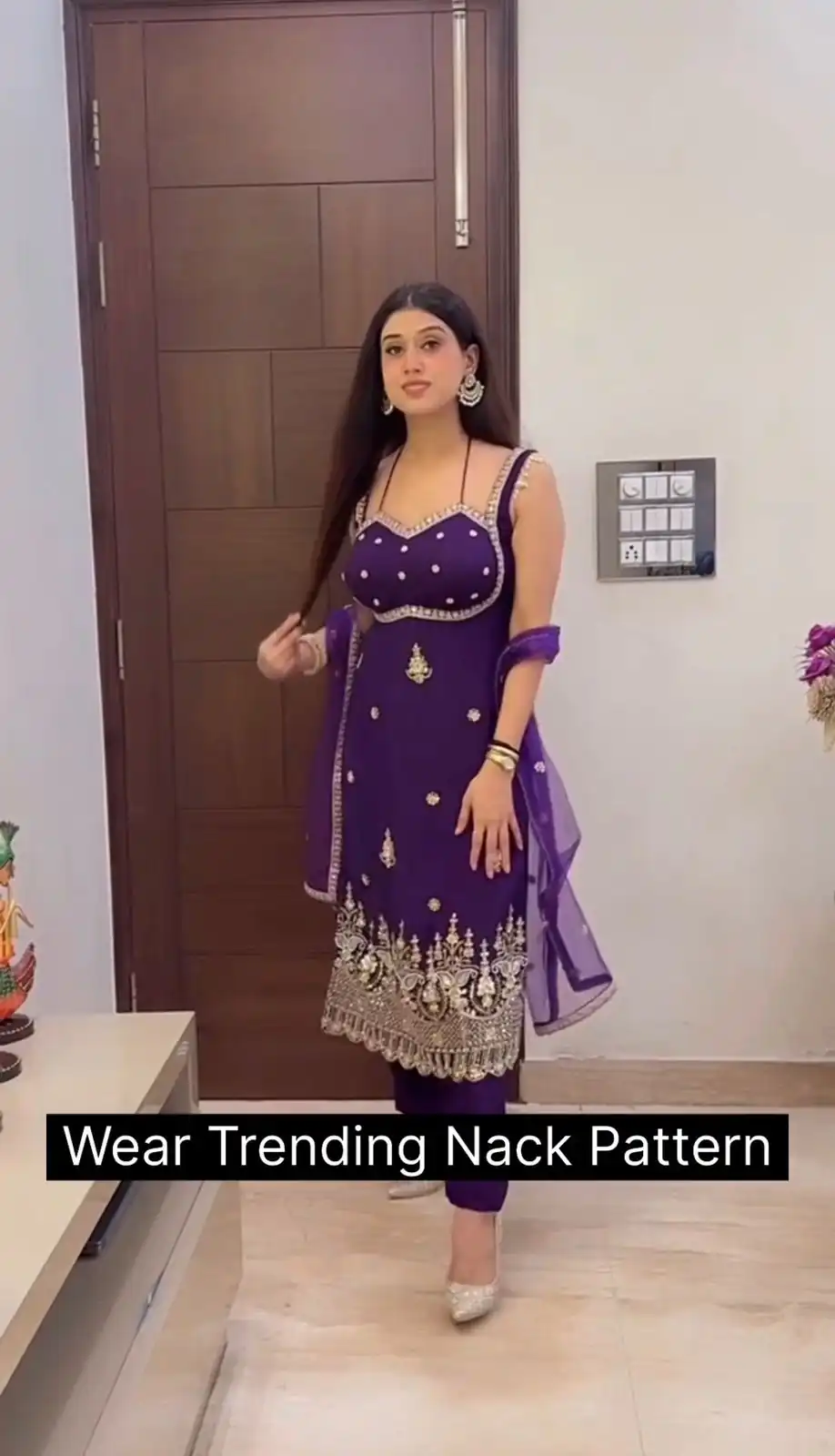 ST 1158 Purple in Faux Georgette Embroidery Work & Lace Work Salwar Suit . Introductory Price ₹1949. Delivery 4-6 Working Days. Shop now. | Jump Suits, Salwar suit, Casual Suits, Creative suits, Designer Suits, Palazzo Suits, Party Wear Suits, Patiala Suits, Straight Suits