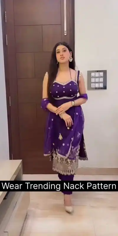 ST 1158 Purple in Faux Georgette Embroidery Work & Lace Work Salwar Suit . Introductory Price ₹1949. Delivery 4-6 Working Days. Shop now. | Jump Suits, Salwar suit, Casual Suits, Creative suits, Designer Suits, Palazzo Suits, Party Wear Suits, Patiala Suits, Straight Suits