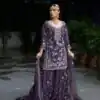 VLM 226 Purple Fox Georgette with Embroidery Work & Lace Work Salwar Suit . Festive Deal ₹2499. Delivery 4-6 Working Days. Shop now. | Jump Suits, Salwar suit, Casual Suits, Creative suits, Designer Suits, Palazzo Suits, Party Wear Suits, Patiala Suits, Straight Suits