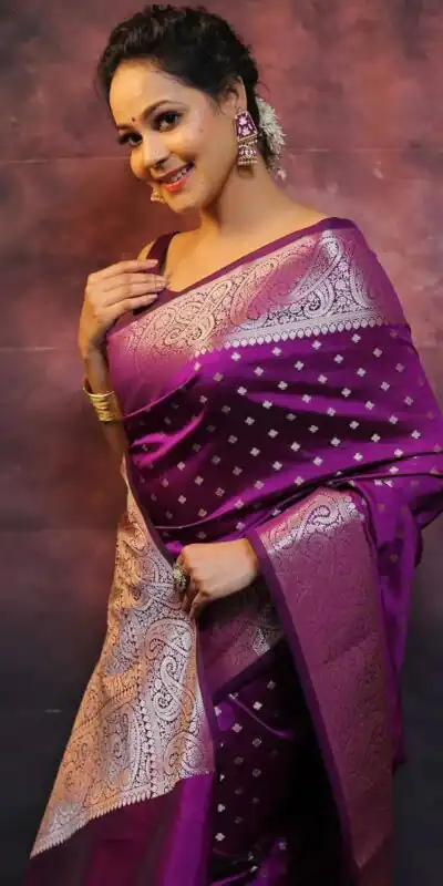 KPR 218 Purple in Soft Lichi Silk Lace Border & Lace Work Saree . Exclusive Offer ₹1349. Delivery 4-6 Working Days. Shop now. | Sarees, Bollywood Sarees, Creative Sarees, Designer Sarees, Embroidered Sarees, Ethnic Saree, Modern Digital sarees, Party Wear Sarees