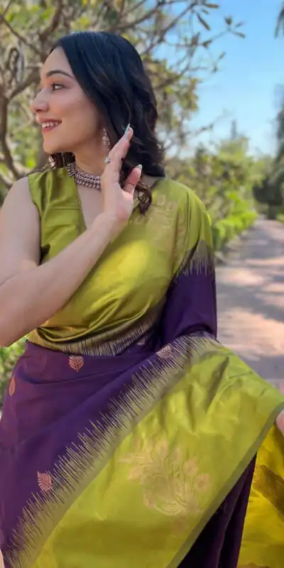 KPR 221 Purple Soft Lichi Silk Saree Perfect for Wedding, Party, Raksha Bandhan, Sangeet, Eid – . Get it for ₹1449. Delivery 4-6 Working Days. | Sarees, Bollywood Sarees, Creative Sarees, Designer Sarees, Embroidered Sarees, Ethnic Saree, Modern Digital sarees, Party Wear Sarees