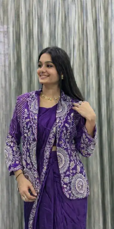 BB 49 Purple in Rangoli Silk Embroidery Work Saree . Wedding, Party, Festive, Events, Get it for ₹2099. Delivery 4-6 Working Days. Shop now. | Sarees, Bollywood Sarees, Creative Sarees, Designer Sarees, Embroidered Sarees, Ethnic Saree, Modern Digital sarees, Party Wear Sarees